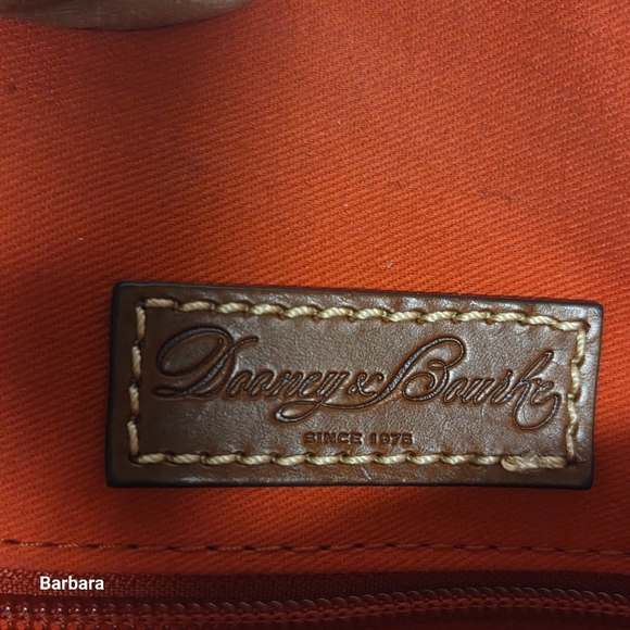 Dooney & Bourke Darcy Carmel 2-Tone Pebble Grain Leather Medium Dome Satchel - Picture 11 of 16